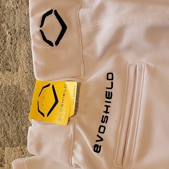 White straight leg Baseball Pants with stripe - Picture 7 of 7